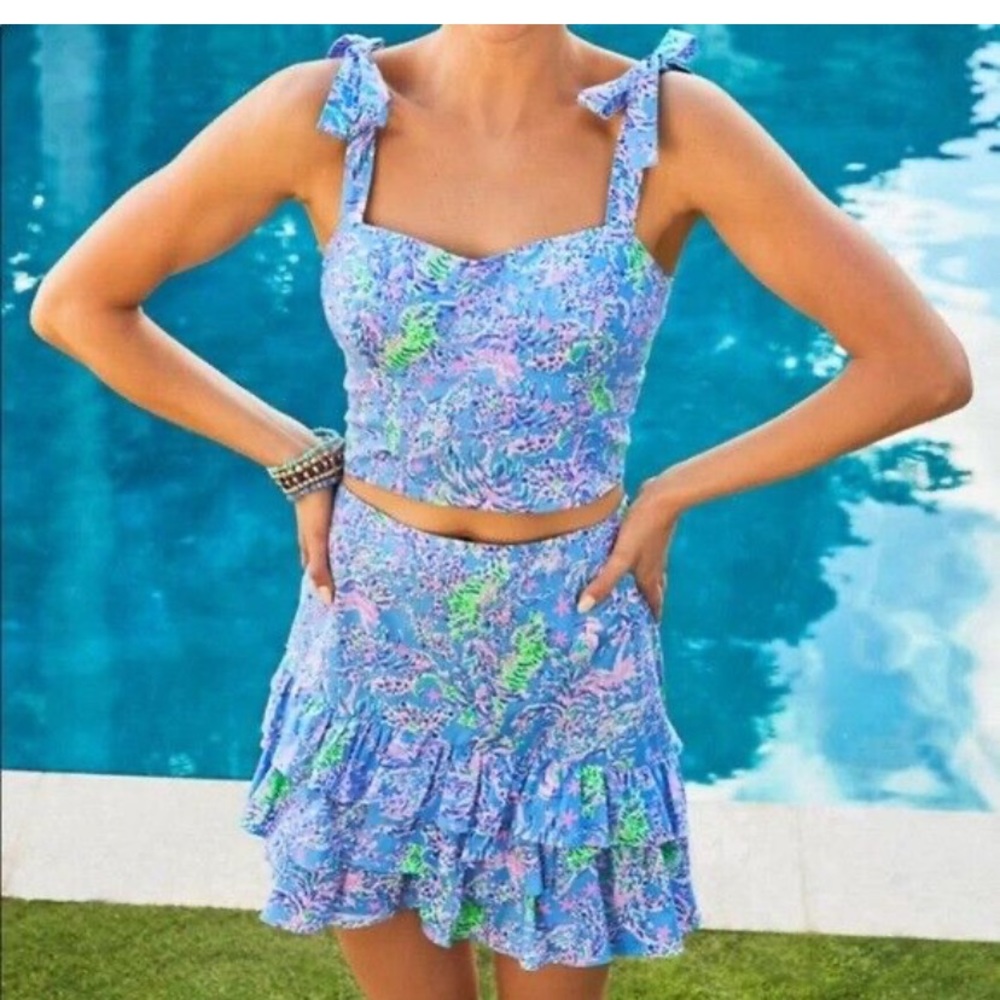 Lilly Pulitzer Rosalie Set Blue Peri The Turtle Package Size 12. Brand New!